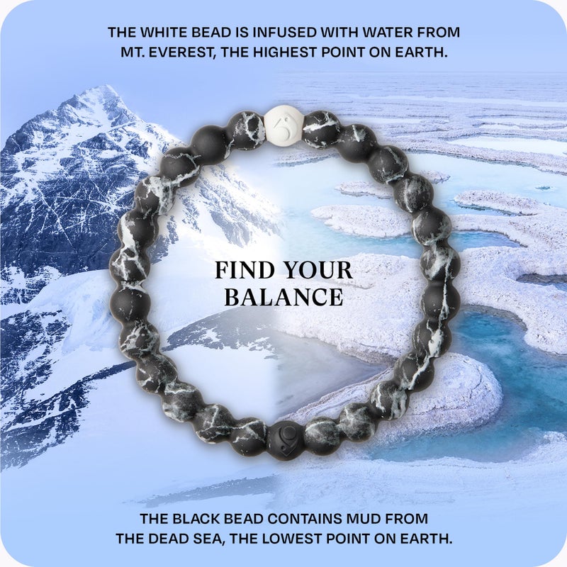Lokai Silicone Beaded Bracelet for Women & Men, Marble Black - Small, 6 Inch Circumference - Silicone Jewelry Fashion Bracelet Slides-On for Comfortable Fit - Image 3